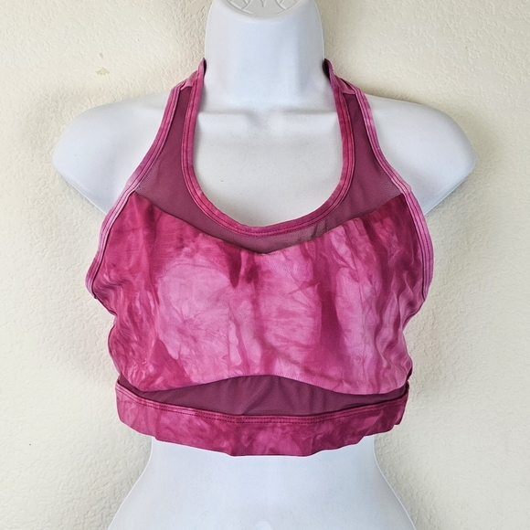 ZYIA Active Tie Dye Fuchsia Hendrix Mesh Light N Tight High Leggings Size 12 - Picture 13 of 14